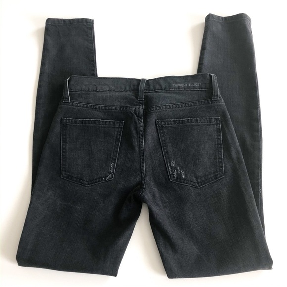 Current/Elliott Black The Ankle Skinny Jean Size 24 - Picture 1 of 11